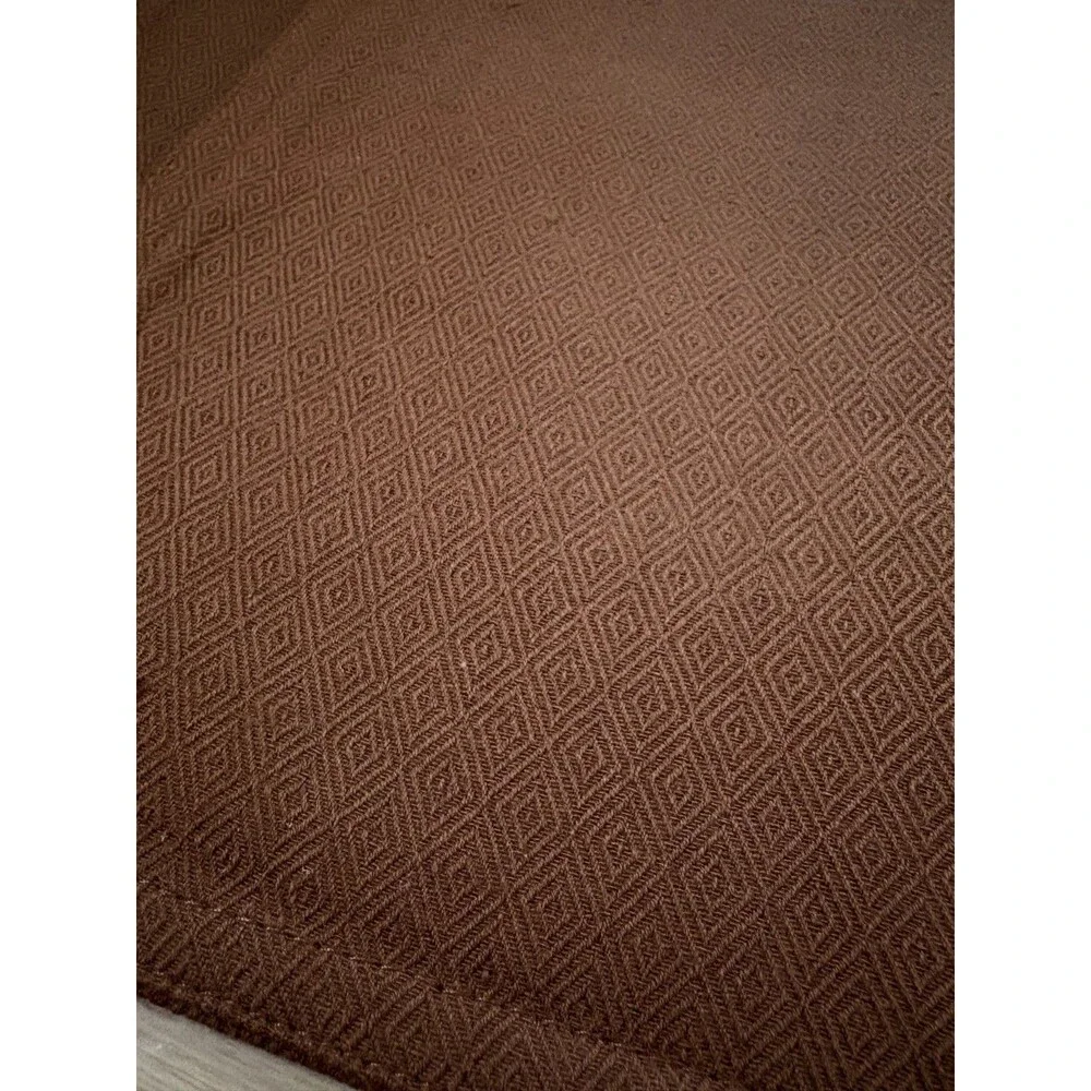 World Market Brown Placemats Set of 5 Diamond Weave 100% Cotton Made in India